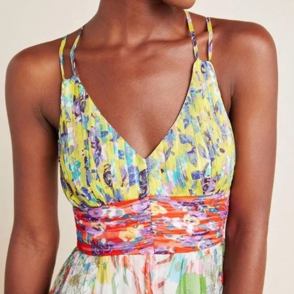 ANTHROPOLOGIE MALIBU FLORAL MAXI DRESS - Picture 4 of 8